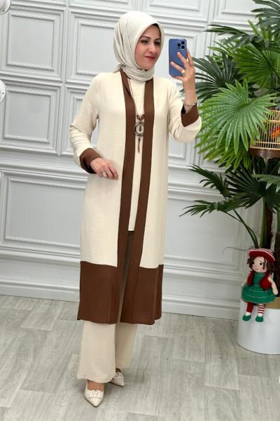 7930 Üçlü Takım Taş Rengi