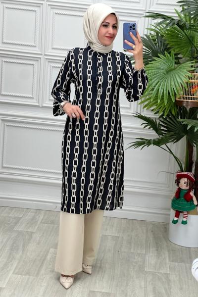 7976 Tunik Takım Siyah