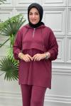 7984 Tunik Takım Bordo