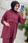 7984 Tunik Takım Bordo