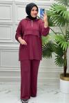 7984 Tunik Takım Bordo