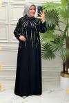 8001 Elbise  Siyah