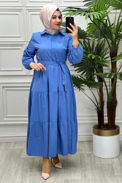 8012 Leylak Elbise İndigo