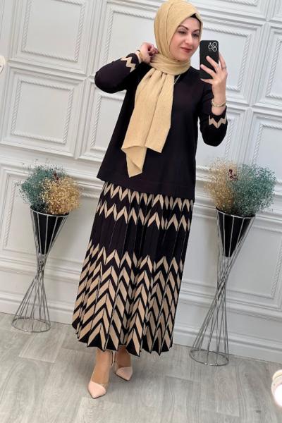 806 Soğuk İplik Merserize Takım Kahverengi