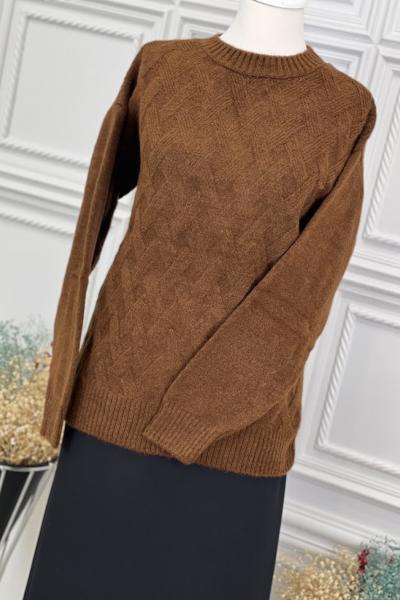 8112 Kısa Kazak Kahverengi