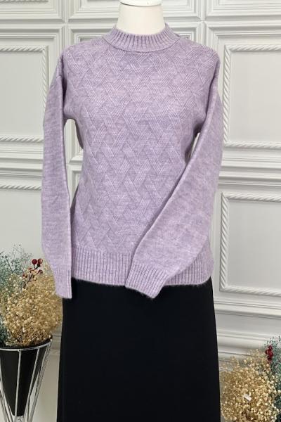 8112 Kısa Kazak Lila