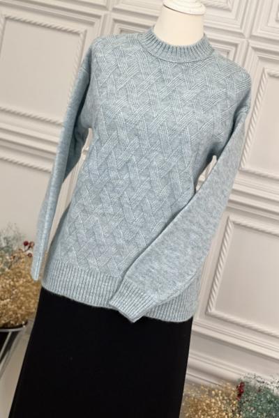 8112 Kısa Kazak Mint Yeşili