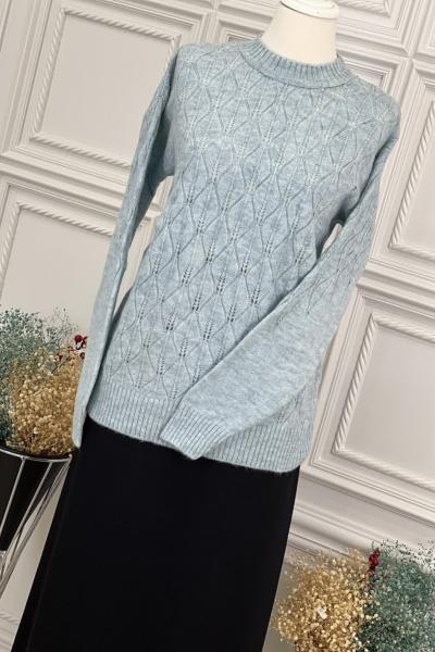 8116 Kısa Kazak Mint Mint Yeşili