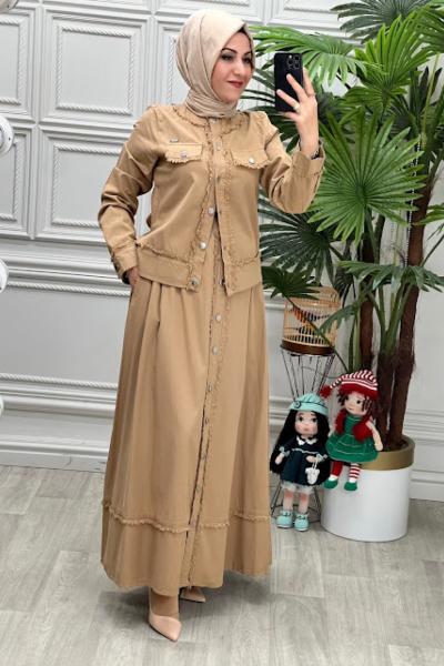 8157 Tunik Takım Kahverengi