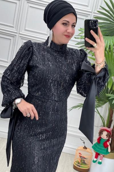 8188 Elbise Siyah