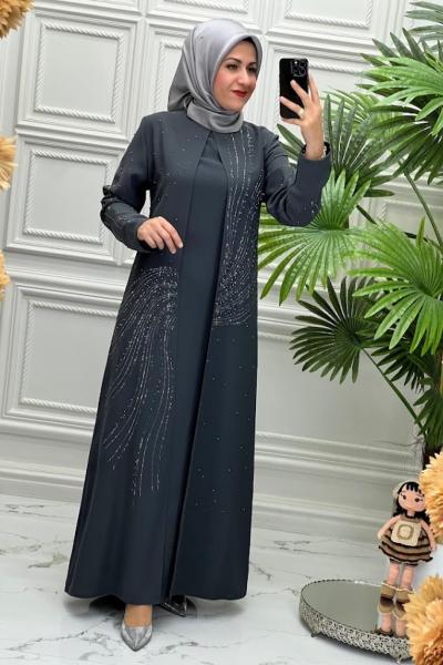 8506 Elbise  Antrasit