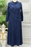 8573 Elbise Lacivert