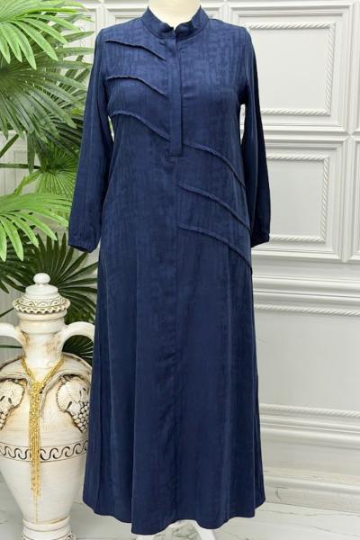 8573 Elbise Lacivert