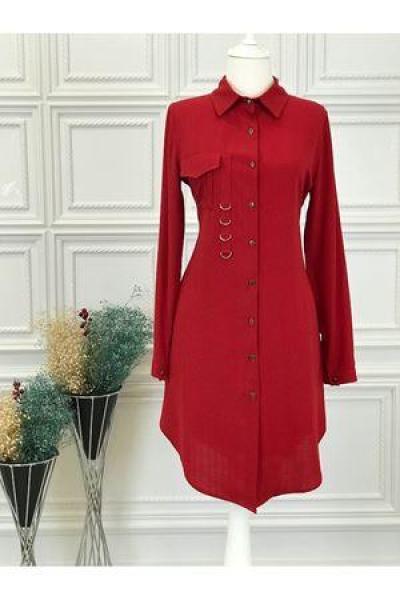 8603 Tek Cepli Tunik Kırmızı Diğer