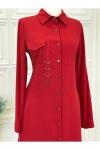 8603 Tek Cepli Tunik Kırmızı Diğer