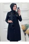 8611 Ön Cepli Tunik Siyah Diğer