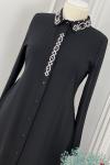 8672 Yaka Taşlı Tunik Siyah