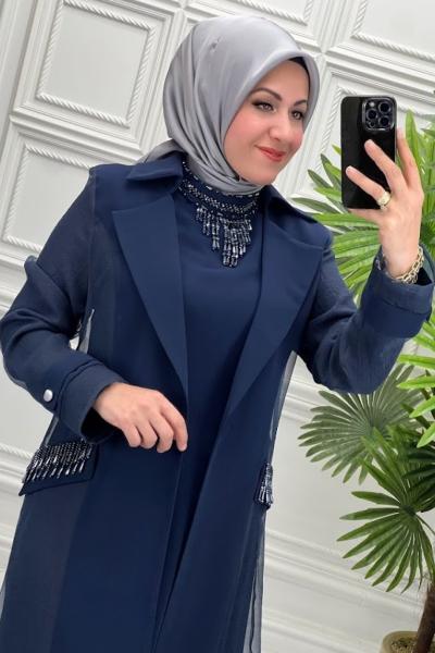 8750 Tunik Takım  Lacivert