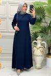 8830 Elbise  Lacivert