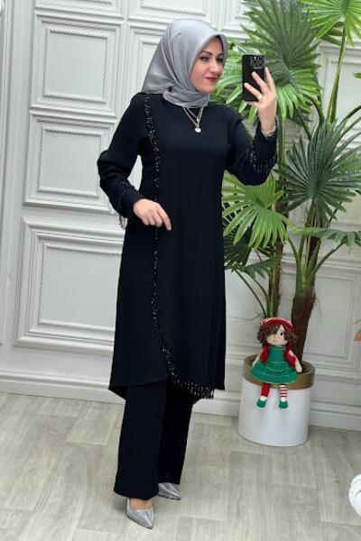 8832 Tunik Takım Siyah