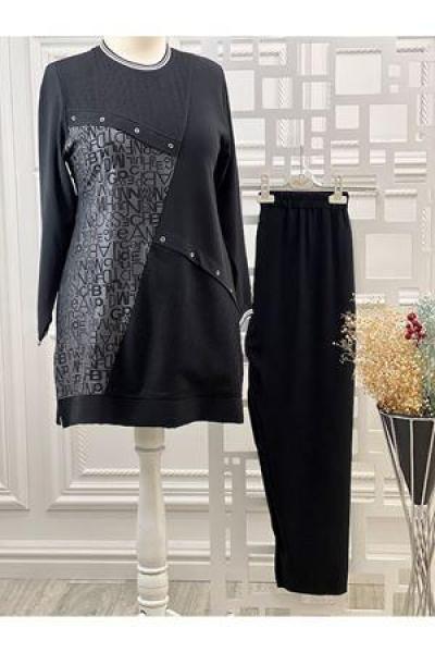 9034 Önü Fileli Takım Siyah Diğer