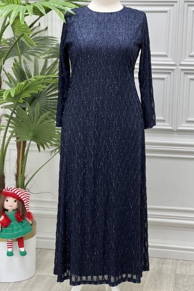 9186 ELBİSE  Lacivert