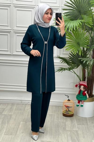 931B Tunik Takım Zümrüt