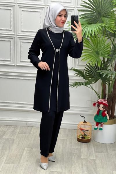 931B Tunik Takım Siyah
