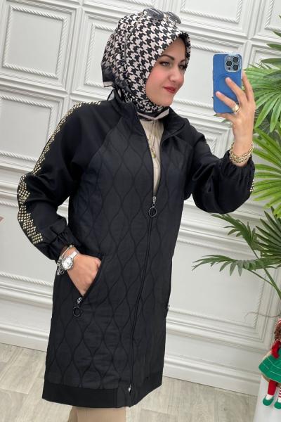 968B Kapitone Kap Siyah