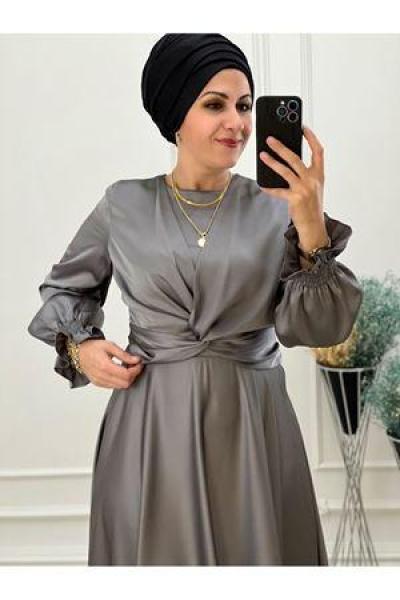 Beste Elbise Gri Gri
