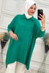 Sade Gömlek Tunik Zümrüt Zümrüt
