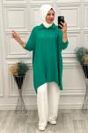 Sade Gömlek Tunik Zümrüt Zümrüt