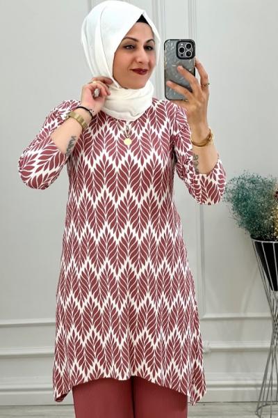 Yaprak Desenli Takım Gül Gül