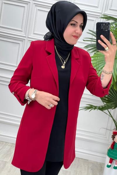 1151 Fakir Kol Ceket Kırmızı