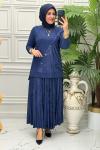 1282 Tunik Takım İndigo