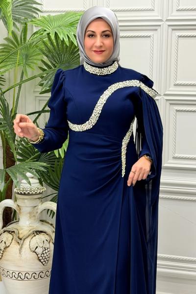 2125 Elbise  Lacivert