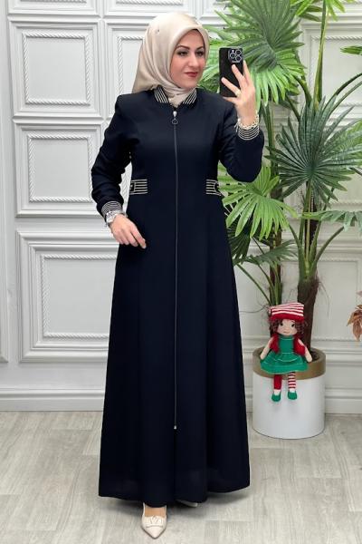 2356 Ribanalı Ferace Siyah