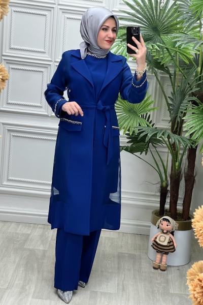 2805 Tunik Takım İndigo