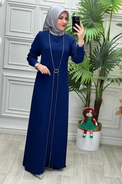 2840 Elbise İndigo