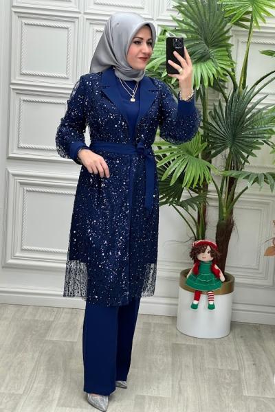 2895 Tunik Takım İndigo