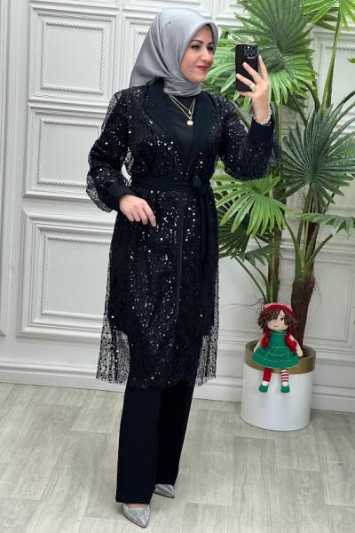 2895 Tunik Takım Siyah
