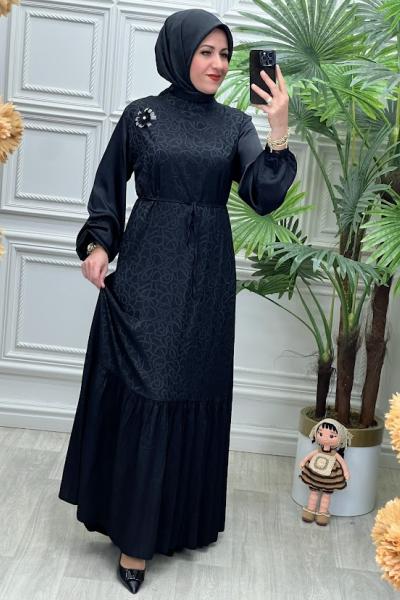 3033 Elbise Siyah