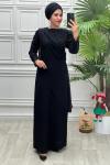 3118 Avşar elbise Siyah