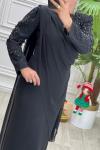 3118 Avşar elbise Siyah