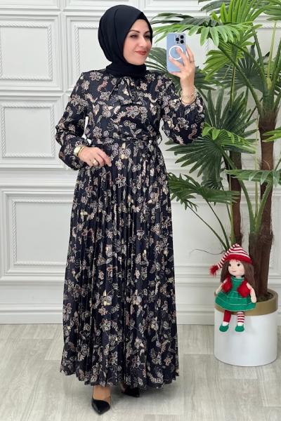 4023 Meltem Elbise  Siyah