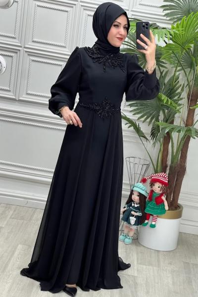 4121B Elbise Siyah