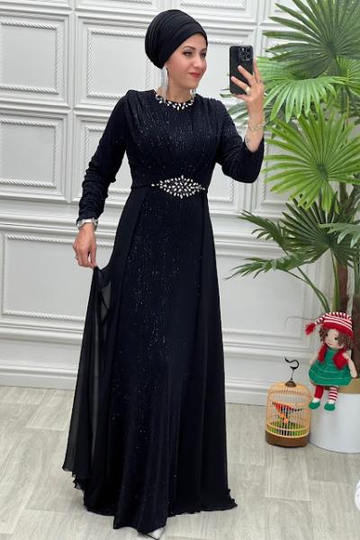 4443 Elbise Siyah