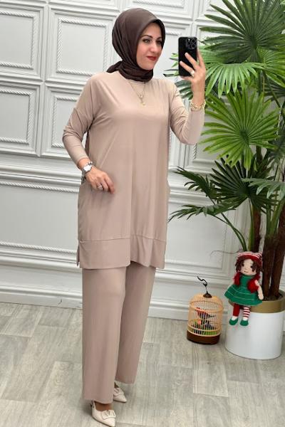 5015 Tunik Takım Bej