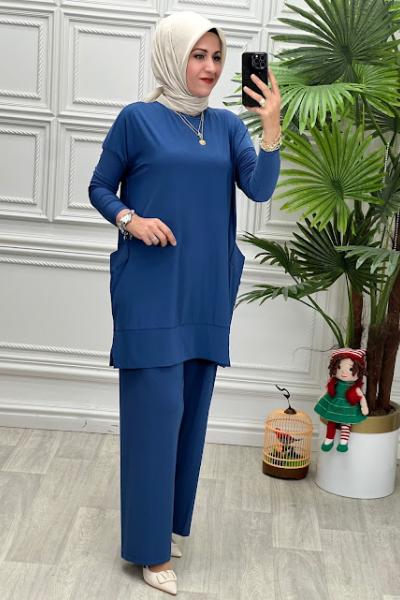 5015 Tunik Takım Mavi