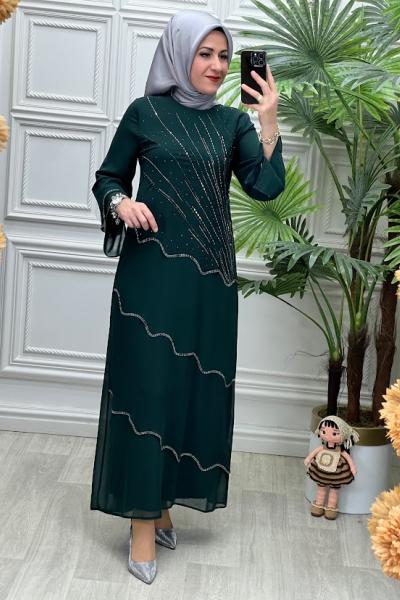 5630B Elbise Zümrüt